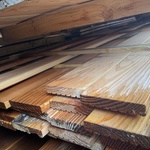 Ca. 37x Douglas loopdekdelen, 25x140mm, lengte 400cm